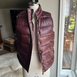 J. Crew burgundy puffer vest